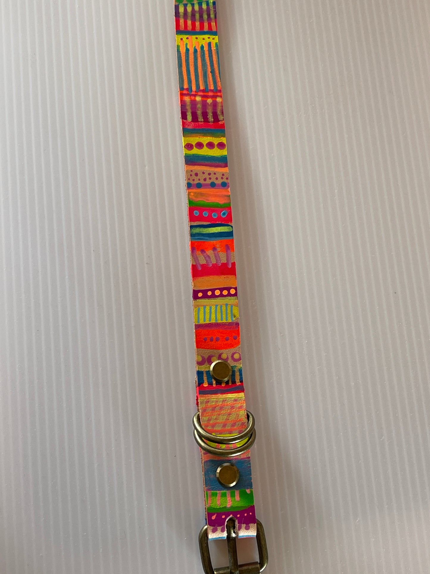 Small Leather Pet Collar - 14" Overall