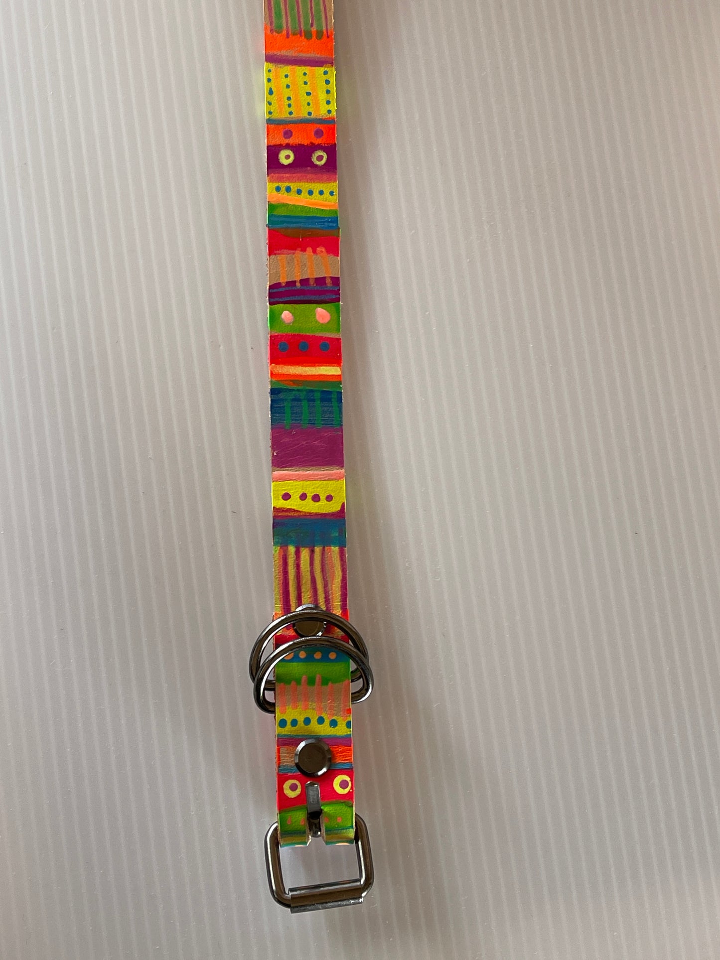 Small Leather Pet Collar - 14" Overall