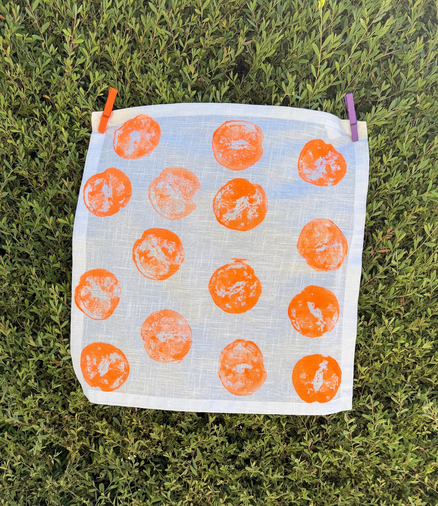 Hand Printed Dish Towel