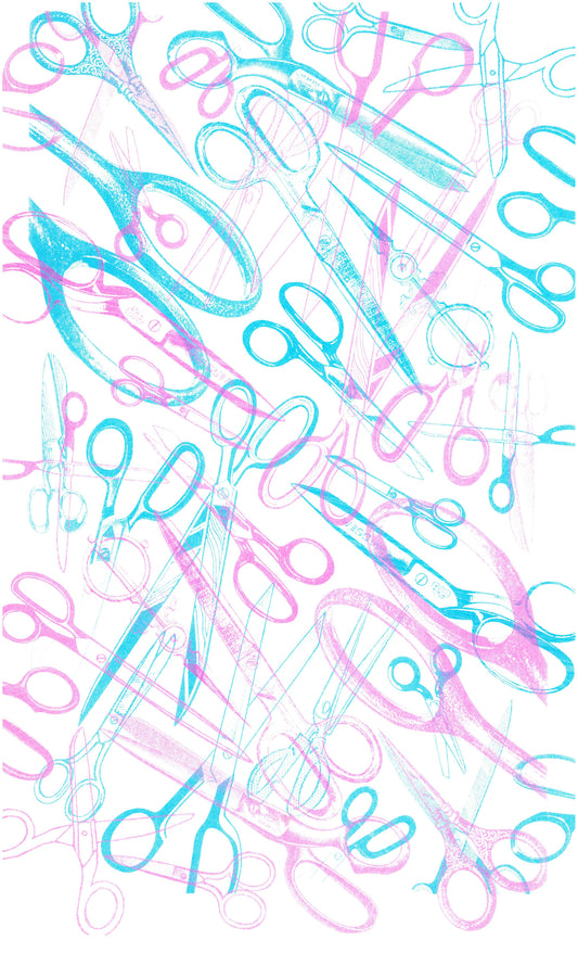 Risograph Scissors Print - Limited Edition!